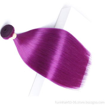 Wholesale Hair Extension Mink China Salon Hair Purple Straight Marley Braiding Hair